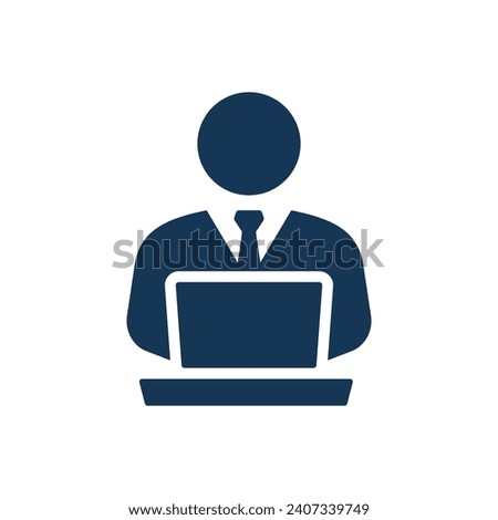 Employee icon. Vector illustration isolated on white background.