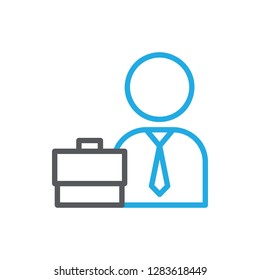 Employee Icon Vector Illustration in Line Style for Any Purpose