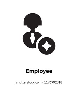 Employee icon vector isolated on white background, logo concept of Employee sign on transparent background, filled black symbol