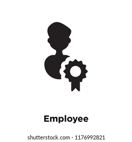 Employee icon vector isolated on white background, logo concept of Employee sign on transparent background, filled black symbol