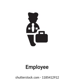 Employee icon vector isolated on white background, logo concept of Employee sign on transparent background, filled black symbol