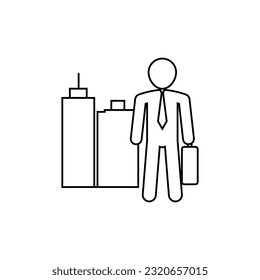 Vector de icono de empleado. Signo de ilustración de trabajador. Símbolo de trabajo o logotipo.