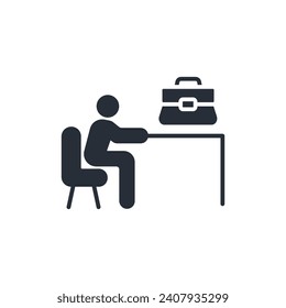 icono de empleado. vector.Curso editable.Signo de estilo lineal para uso de diseño web,logotipo.Ilustración de símbolo.