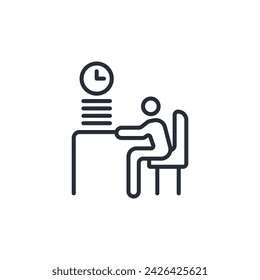 employee icon. vector.Editable stroke.linear style sign for use web design,logo.Symbol illustration.