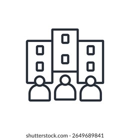 employee icon. vector.Editable stroke.linear style sign for use web design,logo.Symbol illustration.