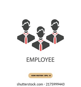 símbolos de iconos de empleado elementos vectores para web infográfica