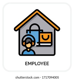 Employee icons for web design, book, ads, app, project etc.