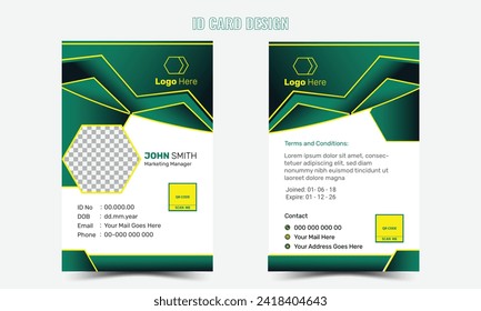 Employee ID Card Design Template