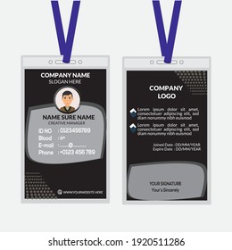 VECTOR DE DISEÑO DE TARJETAS DE IDENTIFICACIÓN DE EMPLEADOS