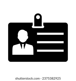Mitarbeiter-ID-Kartensymbol, Vektorgrafiken