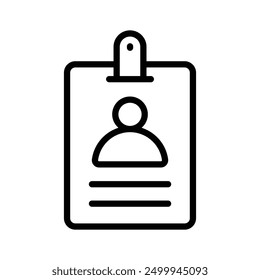 Employee id card vector design, entry pass icon in modern style