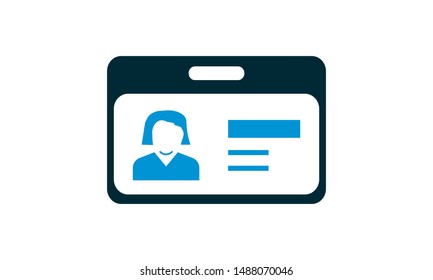 Employee ID card vector icon, identification card icon, personal identification card symbol 