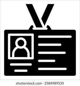 Employee Id Icon Element For Design