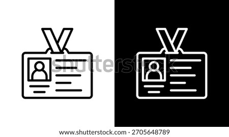 Employee Id With Icon Set Design