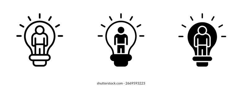 Idea de empleado Ilustración vectorial de estilo de icono múltiple. Ilustración vectorial simple