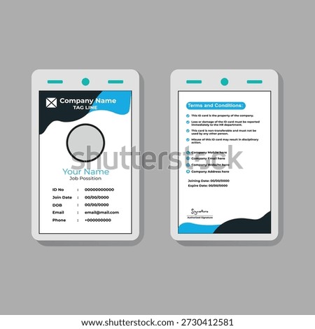Employee Identification Card Template – Professional Business Design
