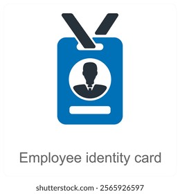 Employee Identity Card icon concept