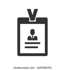 Employee identity card icon. id card, identity card vector