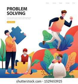 Employee Illustration Trying Problem Solving