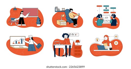 Employee Illustration Work From Anywhere