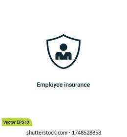 employee insurance icon illustration vector eps 10 logo template