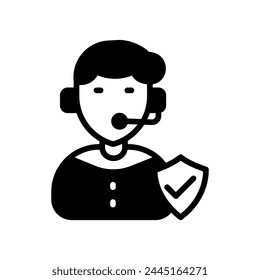 Employee Insurance icon in vector. Logotype
