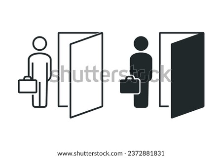 Employee leave exit. Illustration vector