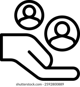 employee line icon illustration vector