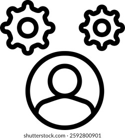 employee line icon illustration vector