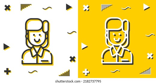employee line icon. Simple outline style.employee linear sign. Vector illustration isolated on white background. Editable stroke EPS 10