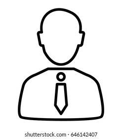 Employee Line Vector Icon