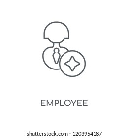 Employee linear icon. Employee concept stroke symbol design. Thin graphic elements vector illustration, outline pattern on a white background, eps 10.