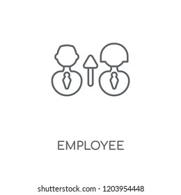 Employee linear icon. Employee concept stroke symbol design. Thin graphic elements vector illustration, outline pattern on a white background, eps 10.