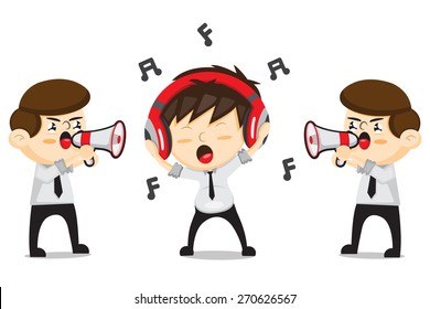 employee are listening Can not hear the outside