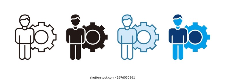 Employee Management Icon Set Multiple Style Collection