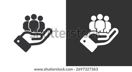Employee Management icon. Solid glyph series icon