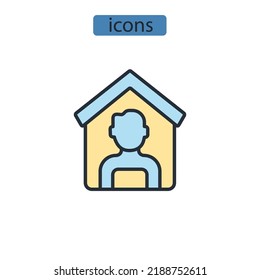 Symbol-Vektorelemente für Mitarbeiterinnen und Mitarbeiter für Infografiken