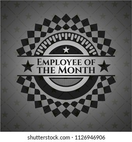 Employee of the Month dark emblem. Retro