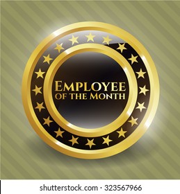 Employee Of The Month Gold Emblem Or Badge