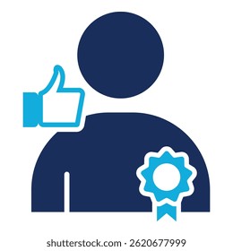 Employee Of The Month Icon Element For Design