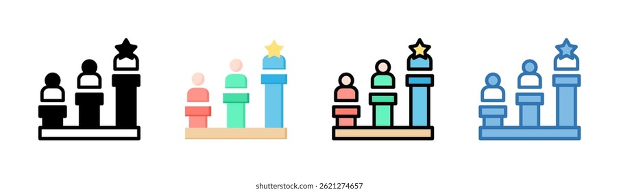 Employee Of The Month Icon Element For Design
