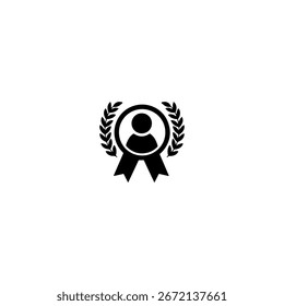Empleado del mes icono de diseño de Vector plano.