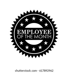 Employee Of The Month Icon Sign Symbol Logo Emblem Vector