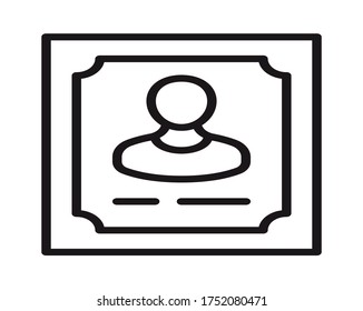Employee of the month icon vector for web and app