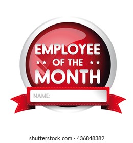 Employee of the month label