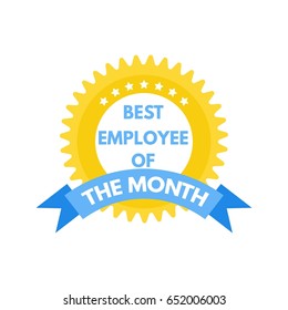 Employee Month Label Vector Illustration Stock Vector (Royalty Free ...