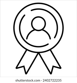 Employee of the Month, premium award icon in line style. High quality outline symbol of achievement