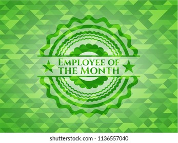 Employee of the Month realistic green mosaic emblem