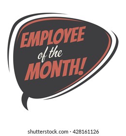 employee of the month retro speech bubble