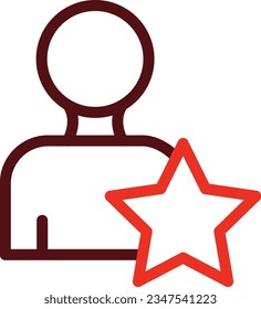 Employee Of The Month Thick Line Two Color Icons For Personal And Commercial Use.
